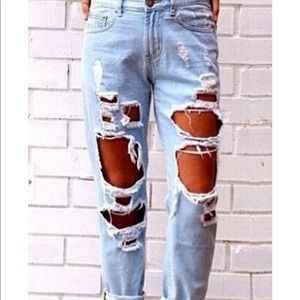 Destroyed Denim Jeans